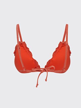 Stitched Pad Plain Glitter Detail Women's Bikini Top