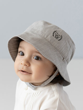 KANZ Nakışlı Erkek Bebek Bucket Şapka