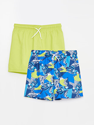 Boys' Sea Shorts with Elastic Waist Printed 2-Pack -S3AS06Z4-LQQ ...