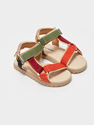 Colorful velcro cheap sandals