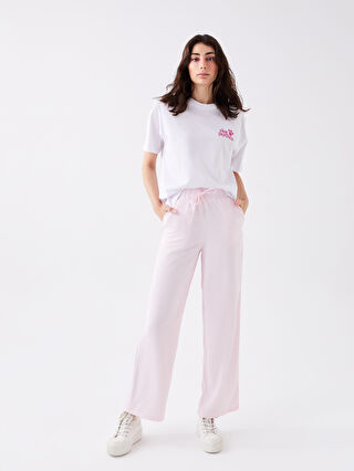 Elastic Waist Comfortable Fit Straight Pocket Women's