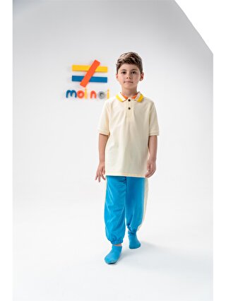 Moi Noi Polo Yaka Baskılı Kısa Kollu Unisex Çocuk Tişört