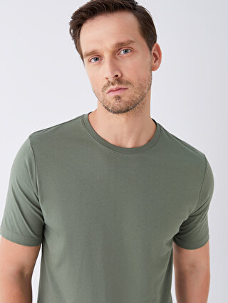 Crew Neck Short Sleeve Combed Cotton Men's T-shirt -W31543Z8-MUS ...