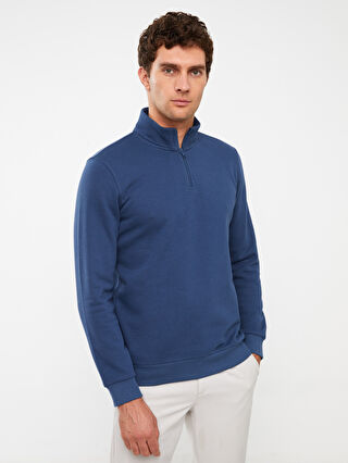 Stand Collar Long Sleeve Men's Thick Sweatshirt -W31688Z8-HHX -  W31688Z8-HHX - LC Waikiki