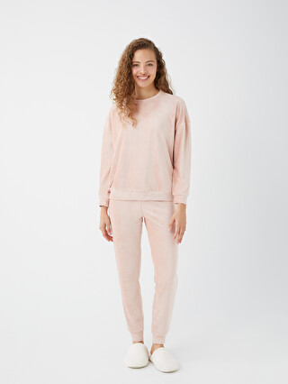 Ensemble de sportswear - Type Black - 2 pièces - Velours - Manches longues - Haut court Blanc Ensemble de sportswear - Type Black - 2 pièces - Velours - Manches longues - Haut court Blanc