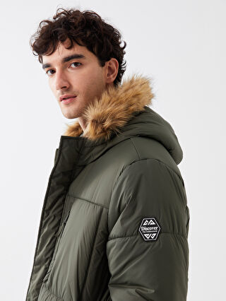 Standard Fit Hooded Men's Coat -W36615Z8-V9N - W36615Z8-V9N - LC Waikiki