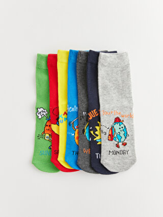Patterned Boy Socket Socks 7-pack -W3AH23Z4-K00 - W3AH23Z4-K00 - LC Waikiki