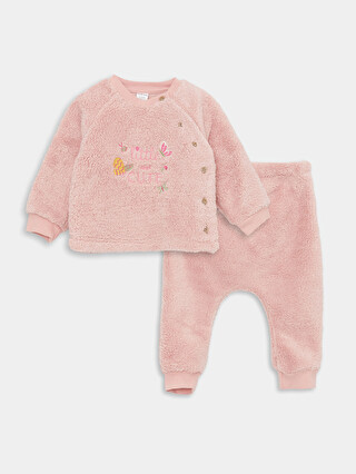 Pyjama Bébé Fille Huggies Little Hugs - 100% Coton Bio - Haut Manches Longues Et Pantalon - Imprimé Rayé