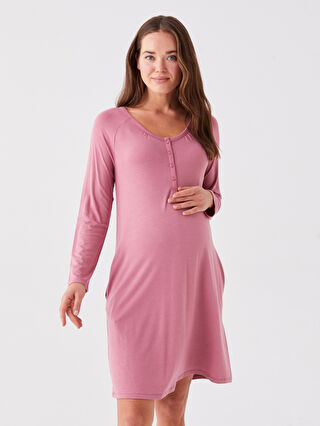 Long sleeve maternity top nightgown