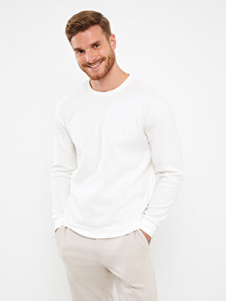 wind and sea damaged crew neck スウェット L