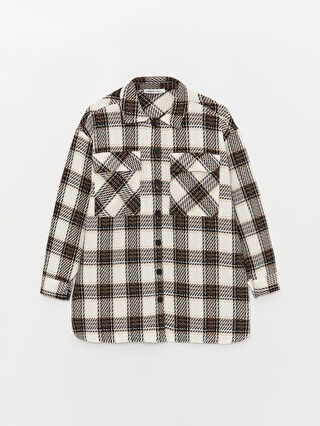 Plaid Long Sleeve Oversize Women's Lumberjack Shirt Jacket Plaid Long Sleeve Oversize Women's Lumberjack Shirt Jacket