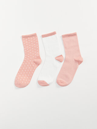 LC WAIKIKI Desenli Kadın Soket Çorap 3'lü Paket