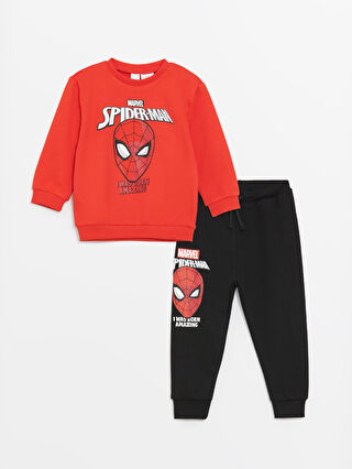 Crew Neck Spiderman Printed Baby Boy Sweatshirt and Tracksuit Bottom  2-Piece Set -S43450Z1-HBH - S43450Z1-HBH - LC Waikiki