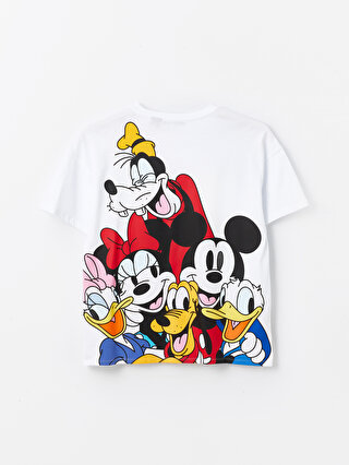 Crew Neck Mickey and Friends Printed Short Sleeve Women's T 