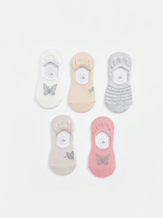 Patterned Girl's Ballet Socks 5 Pieces -S4CD28Z4-EEW