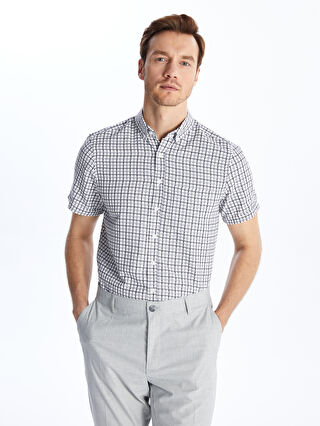 ★日本の職人技★ Regular Fit -S4CK19Z8 Shirt Men's Poplin Plaid Sleeve Short その他