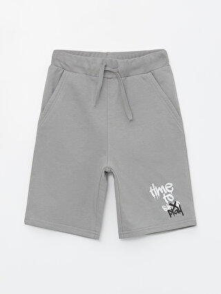 Elastic Waist Printed Boy Shorts -S4EO34Z4-JNC - S4EO34Z4-JNC 