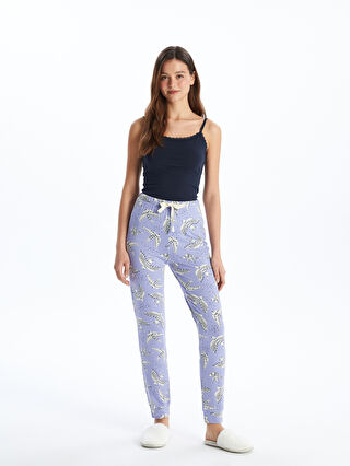 Elastic Waist Patterned Women s Pajama Bottoms S4EP02Z8 LSB