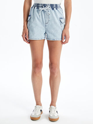 LC WAIKIKI Elasticated Waist Bermuda Fit Women's Denim
