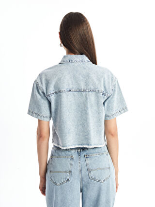 【30％OFF】 Short Plain Sleeve -S4IB25Z8-311 Shirt Jean Women's Crop その他ドレス