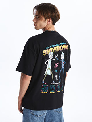 XSIDE Crew Neck Short Sleeve Rick and Morty Printed Jersey