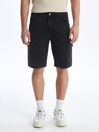 Standard Fit Men's Denim Shorts -S4IL37Z8-326 - S4IL37Z8-326