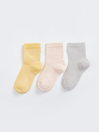 AZİZ BEBE Basic Kız Bebek Soket Çorap 3'lü