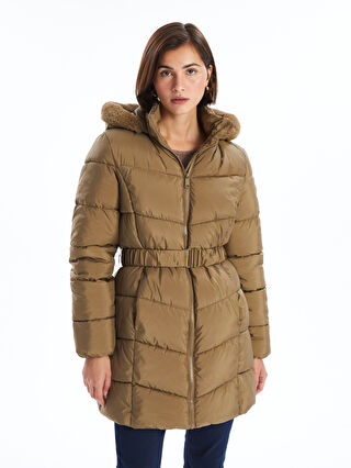 Hooded Women's Down Jacket -W40769Z8-HB7 - W40769Z8-HB7 - LC
