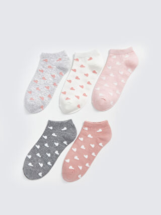 Patterned Women's Booties Socks 5-Pack -W41334Z8-LAL - W41334Z8-LAL - LC  Waikiki