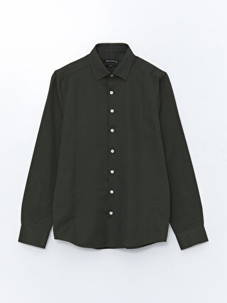 Slim Fit Long Sleeve Dobby Weave Men's Shirt -W41379Z8-YJX - W41379Z8-YJX -  LC Waikiki
