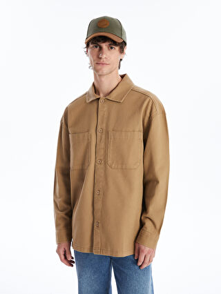 リアル Gabardine Sleeve Long Fit Relaxed Men's Jacket Shirt ジャケット・アウター