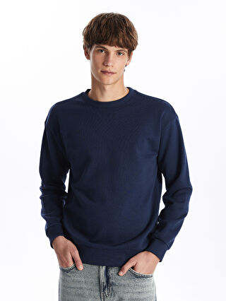 Crew Neck Long Sleeve Men's Thick Sweatshirt -W42251Z8-YE1 - W42251Z8-YE1 -  LC Waikiki
