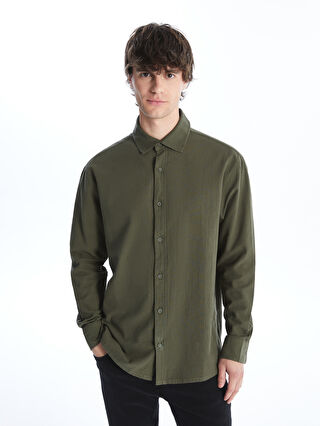 Regular Fit Long Sleeve Men's Shirt -W42279Z8-SEM - W42279Z8