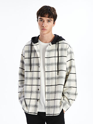 Relaxed Fit Long Sleeve Plaid Men's Shirt Jacket -W42712Z8-LPT -  W42712Z8-LPT - LC Waikiki