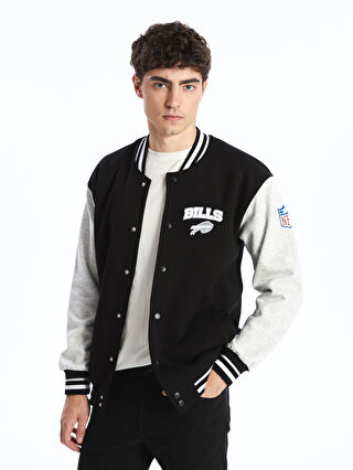Relaxed Fit Long Sleeve Men's Thick College Jacket -W4BB96Z8-CVL -  W4BB96Z8-CVL - LC Waikiki
