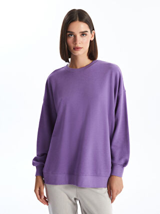 Crew Neck Oversize Women s Sweatshirt W4BC93Z8 GZJ W4BC93Z8 GZJ LC Waikiki