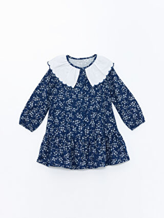 Baby Collar Long Sleeve Floral Girl Dress -W4CR89Z1-LSJ