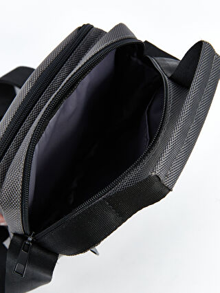 高級品市場 Label Printed Zippered Men's Crossbody Bag -W4CS40Z8-YJB バッグ