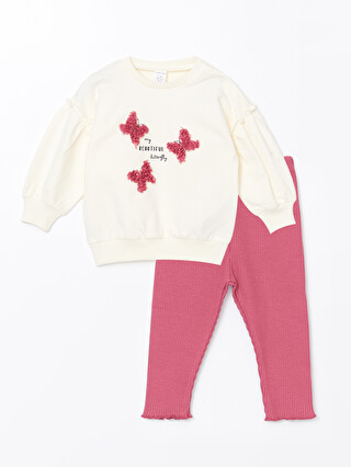 Ensemble Legging Et Sweat Pour Fille – Marque NEXT – Lavable En Machine – Taille Enfant
