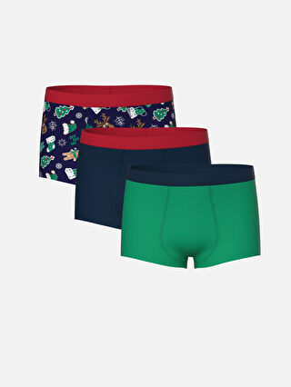New Year's Themed Boy's Boxer Set of 3 -W4ES72Z4-LSJ