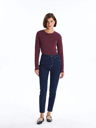 High Waist Slim Mom Women Jeans -W4FC42Z8-507 - W4FC42Z8-507 - LC Waikiki