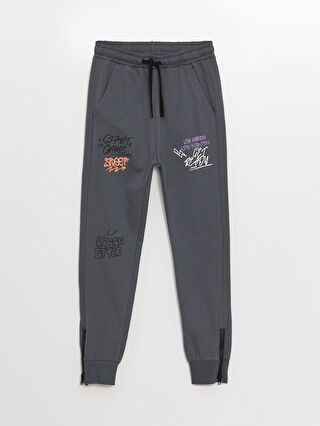 Elastic Waist Printed Boys' Jogger Sweatpants -W4HE87Z4-HFP
