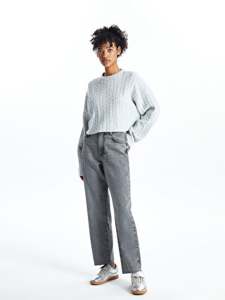 Straight Fit Kadın Jean Pantolon -W4HM41Z8-YDU - W4HM41Z8-YDU - LC Waikiki