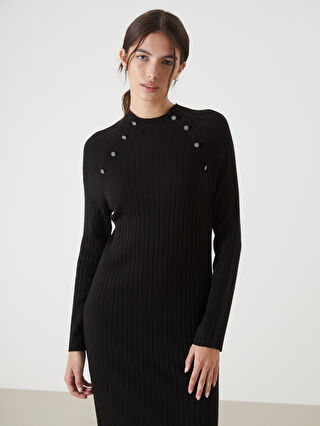 Woman BLACK Dress -W4J144Z8-CVL - W4J144Z8-CVL - LC Waikiki