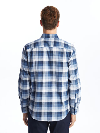 好きに Regular Fit -S51054Z8 Shirt Men's Poplin Plaid Sleeve Long チュニック