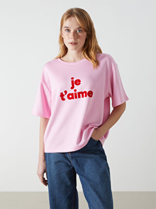 Crew Neck Printed Women's T-shirt -S52356Z8-QY8 - S52356Z8