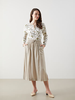 Woman BEIGE Skirt -S5EN04Z8-FGB - S5EN04Z8-FGB - LC Waikiki
