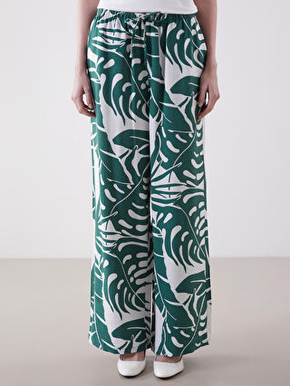 LC WAIKIKI Elasticated Waist Patterned Women's Trousers