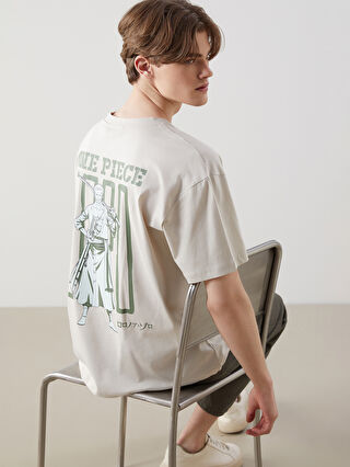 Crew Neck Printed Jersey Men's T-Shirt -S5LG65Z8-Z6W