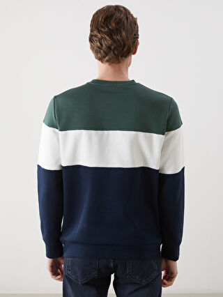 最終　ギィローバー　紺　S LC WAIKIKI Crew Neck Long Sleeve Color Block Men's